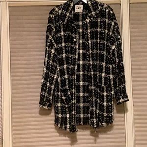 Knit Zara oversized Button up